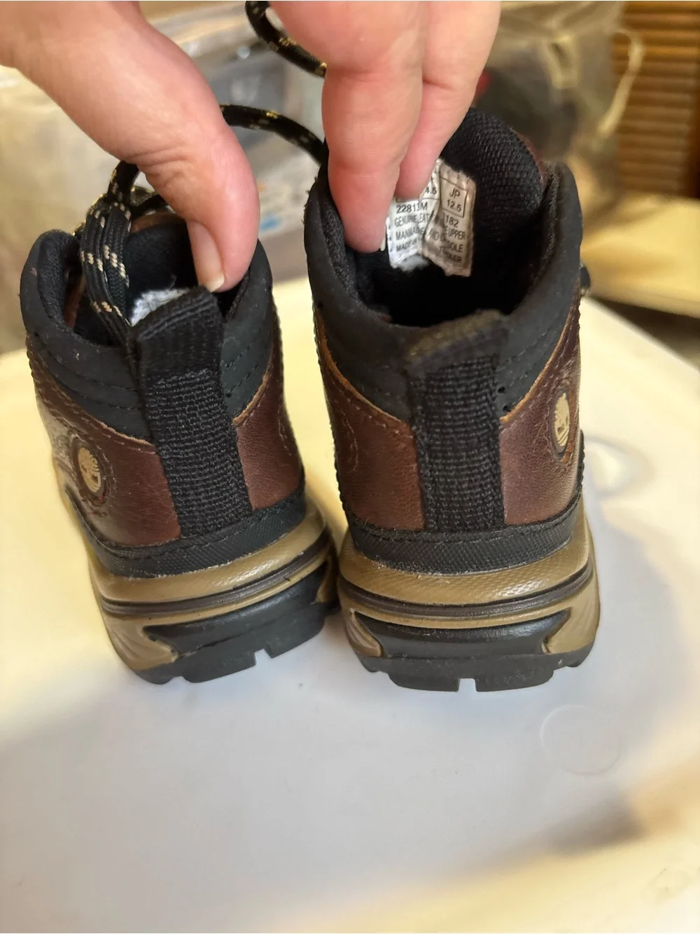 Timberland Boots Toddler 5 dark brown hiking boots